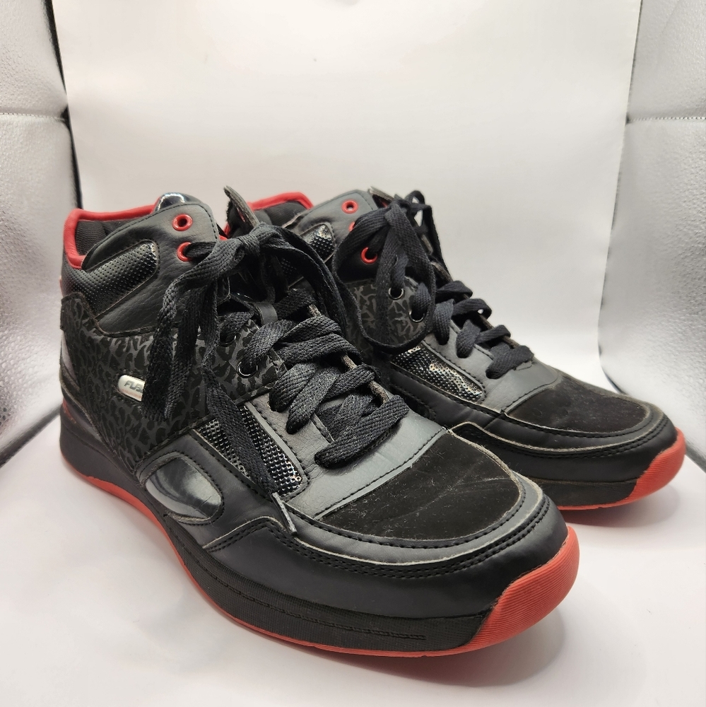 Men's FUBU Black & Red MNFB2400011Athletic Hi Top Size 10.5